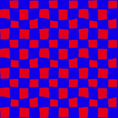 Pop Art Wiggly Checkerboard Pattern