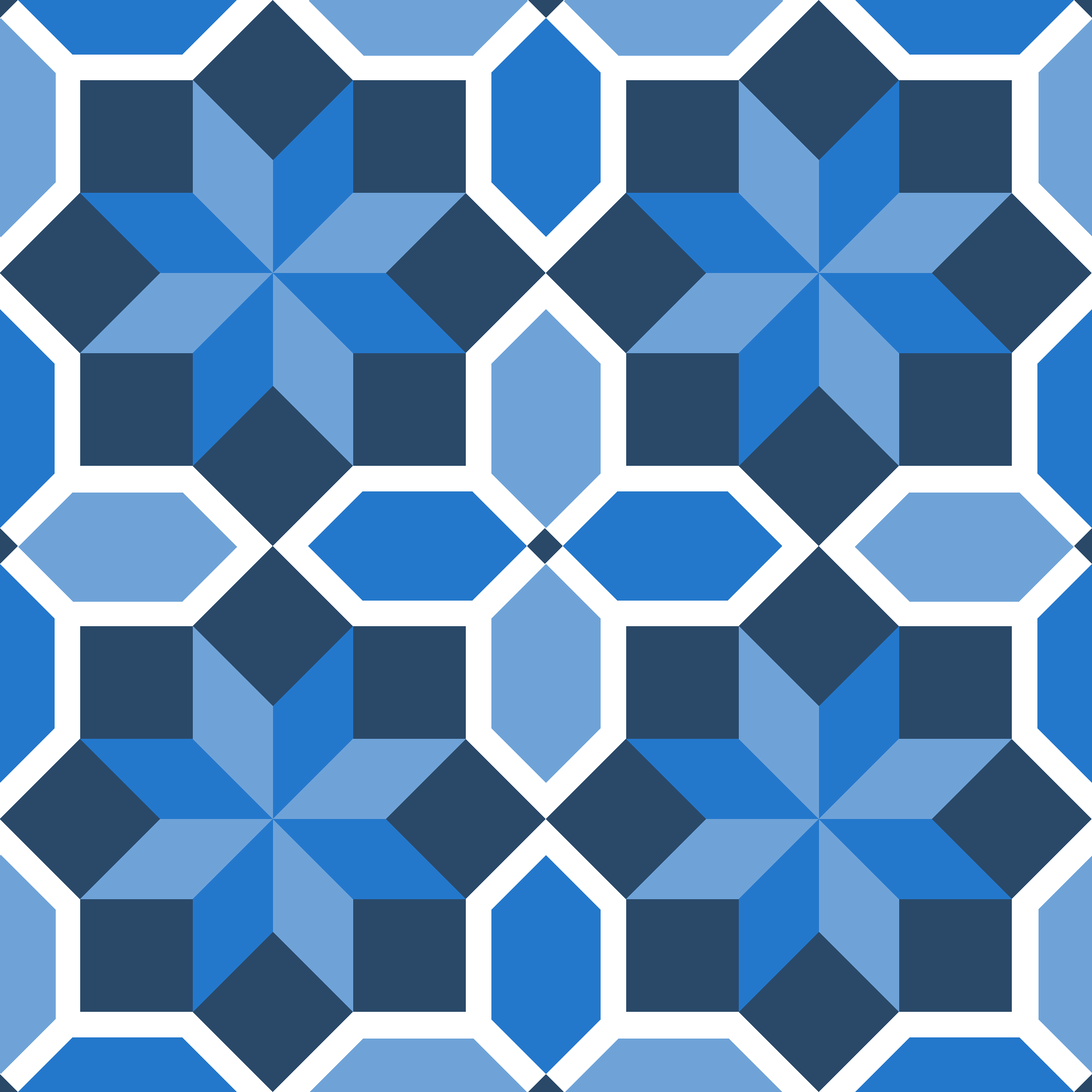 Modern Moroccan Tile Star Lattice Seamless Pattern in Cobalt & Navy | Bold Geometric Surface Design