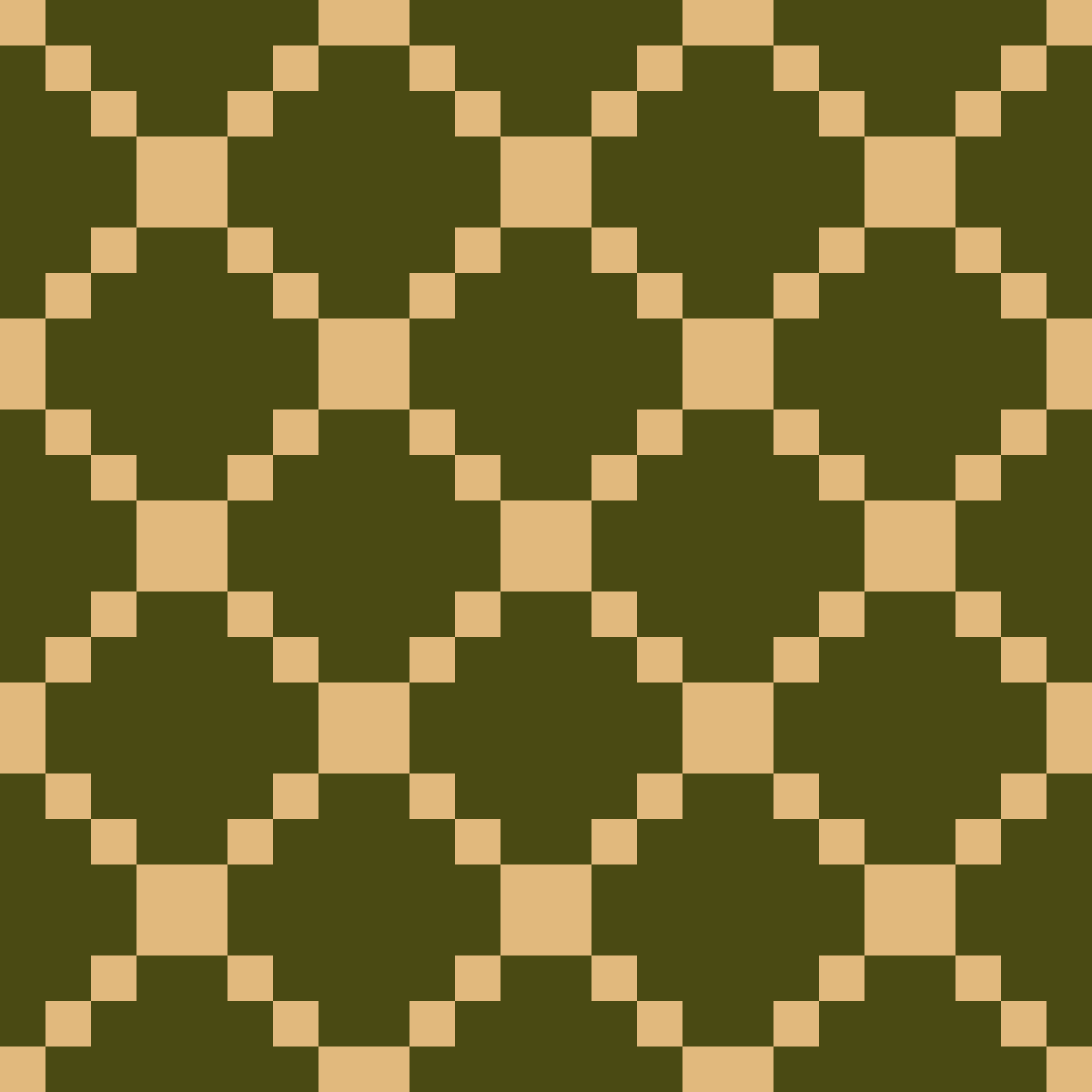 Retro Pixel Diamond Grid Seamless Pattern in Forest Green & Gold | Free Geometric Surface Design