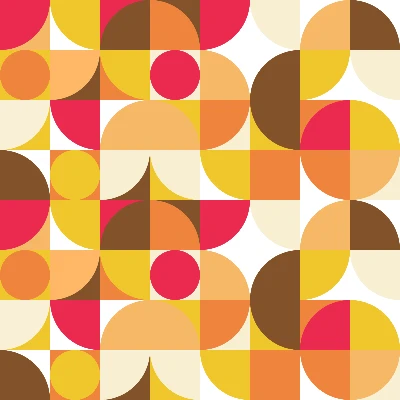 Retro Marmalade Curved Tile Candy Citrus Seamless Pattern