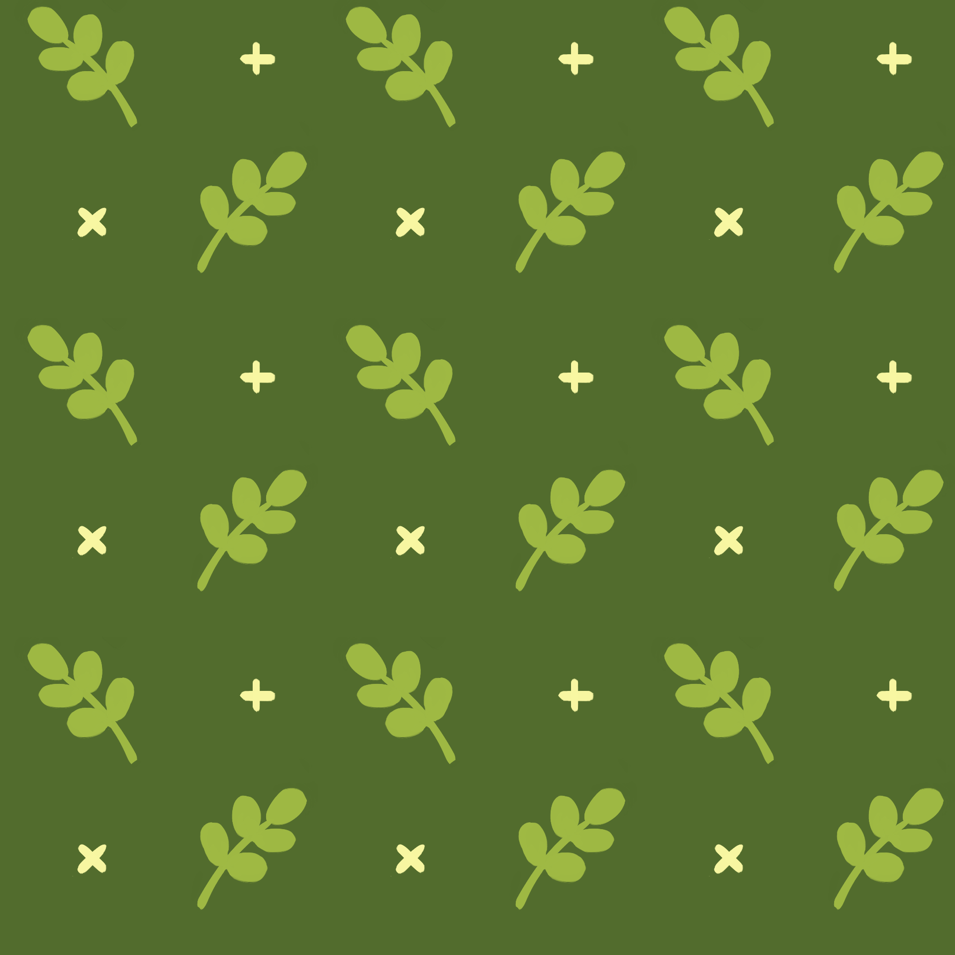 Clover Myrtle Sprig Pattern
