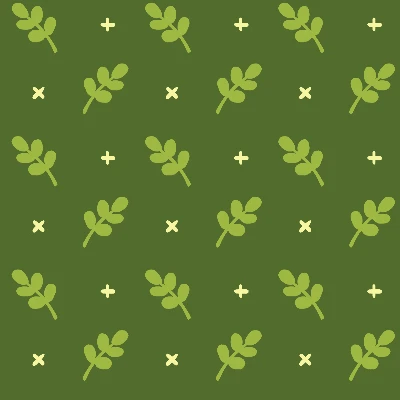 Clover Myrtle Sprig Pattern