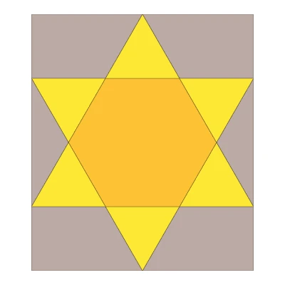 FPP Quilt Block: Ladies' Art Company No. 003 | Six Pointed Star Foundation Paper Piecing Pattern