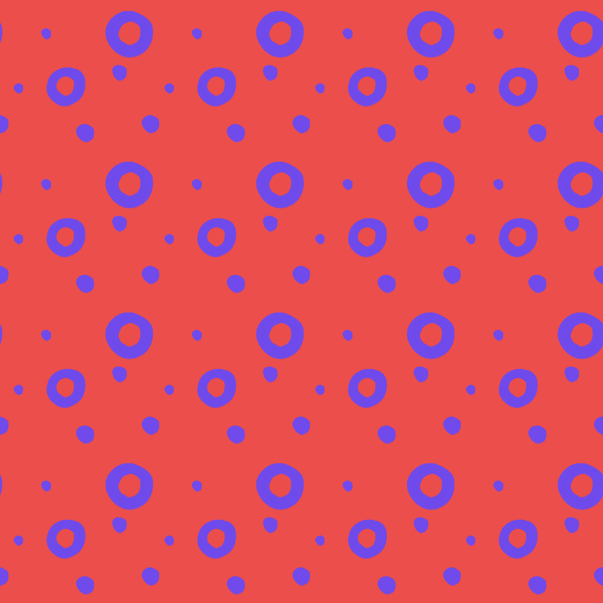 Pop Art Electric Dots 'n Rings Pattern