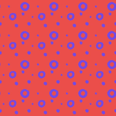 Pop Art Electric Dots 'n Rings Pattern