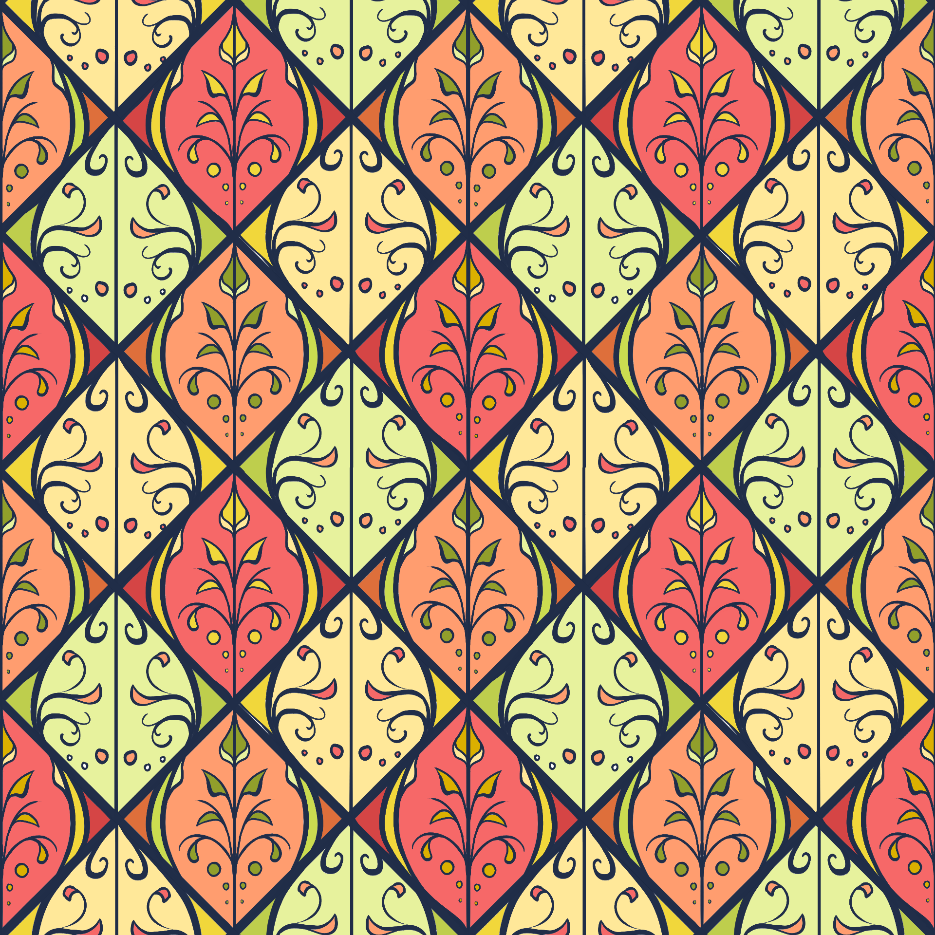 Art Nouveau Seamless Tile Pattern
