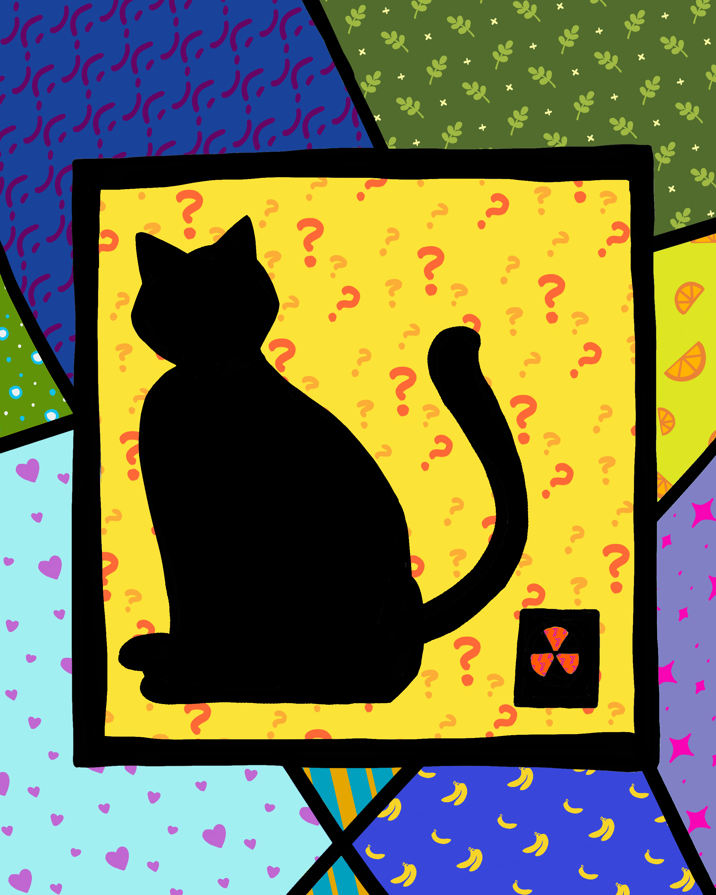 Schrödinger’s Cat Pop Art Poster