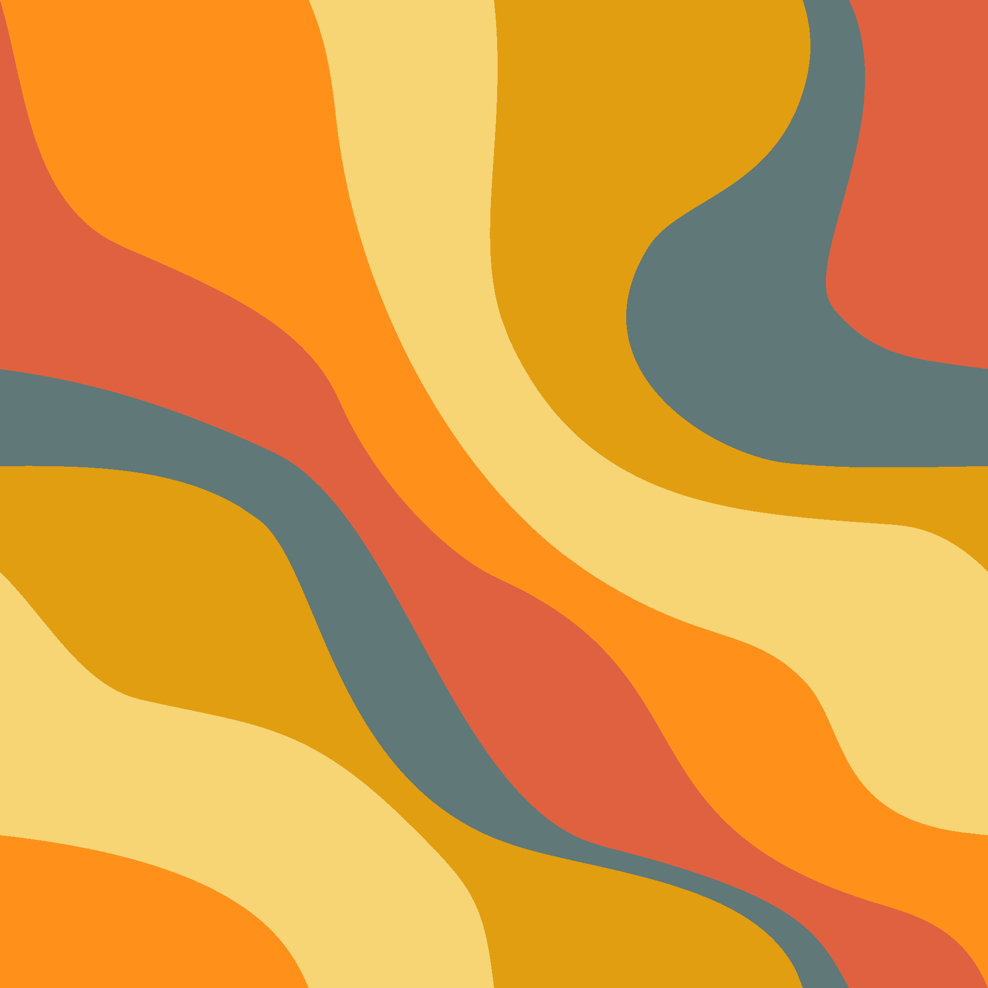 Retro Groovy Wave Seamless Pattern in Tangerine & Slate Blue | Free Geometric Surface Design