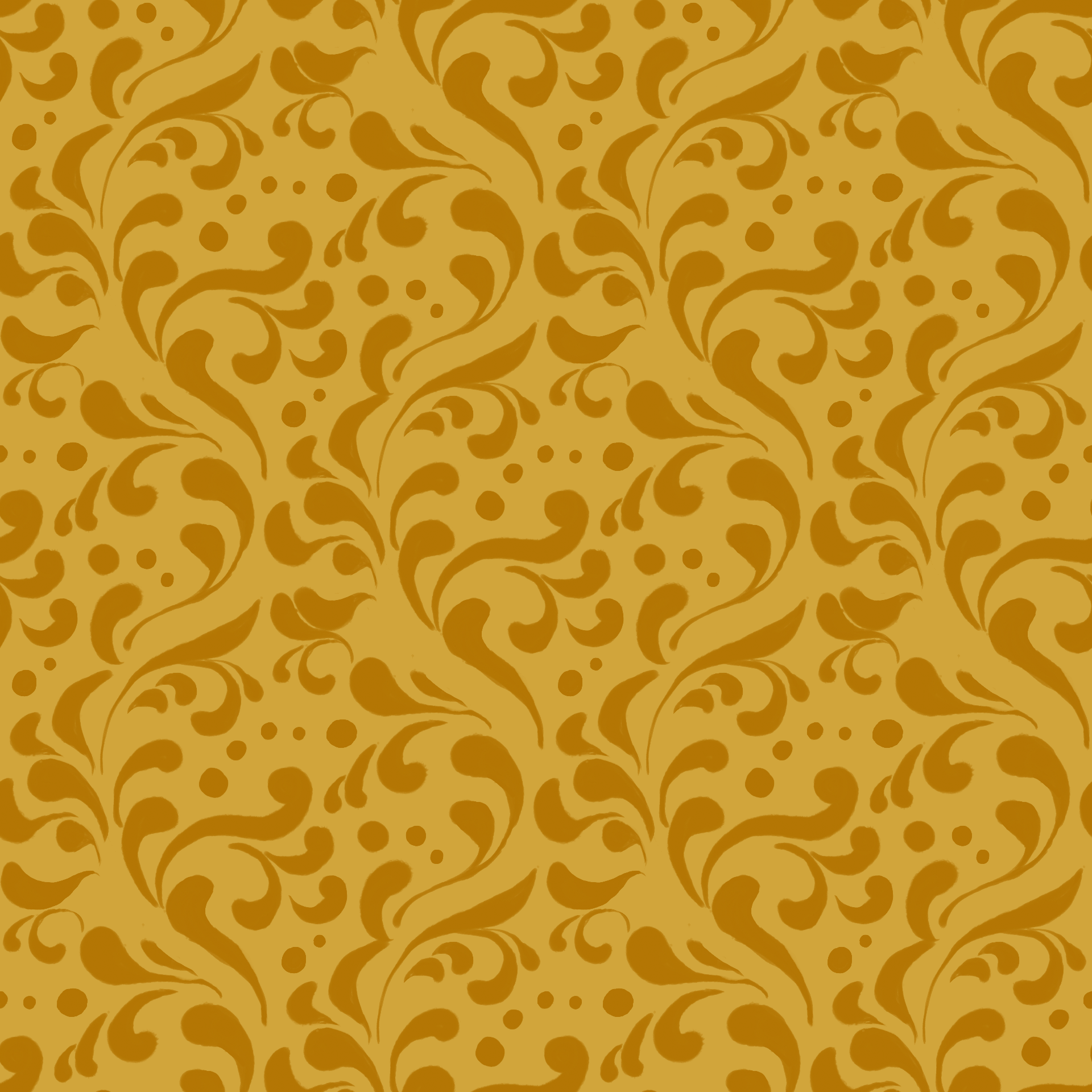 Golden Ornamental Flourishes Pattern