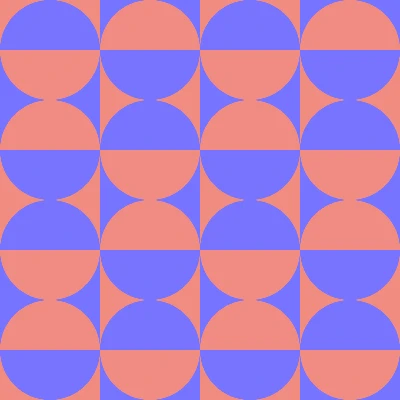 Retro Twinned Tile Twilight Sun Moon Seamless Pattern