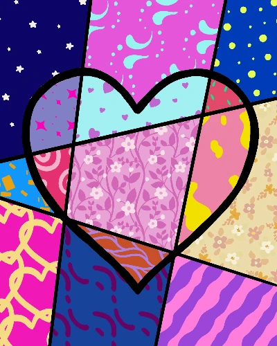 Pop Art Pattern Heart