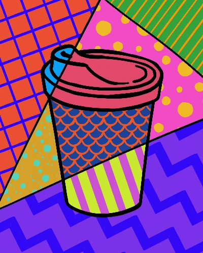 Pop Art Coffee Cup