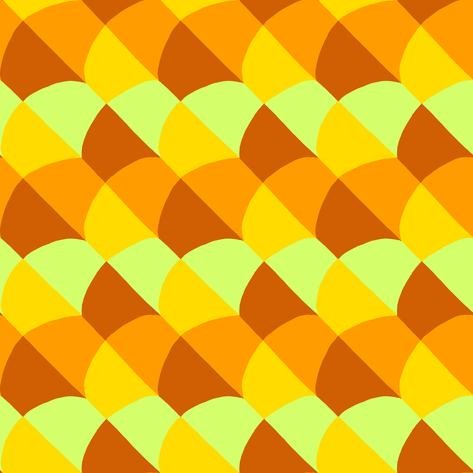 Pop Art Summer Squash Scalloped Tile Pattern