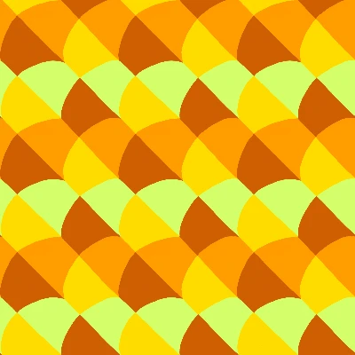 Pop Art Summer Squash Scalloped Tile Pattern