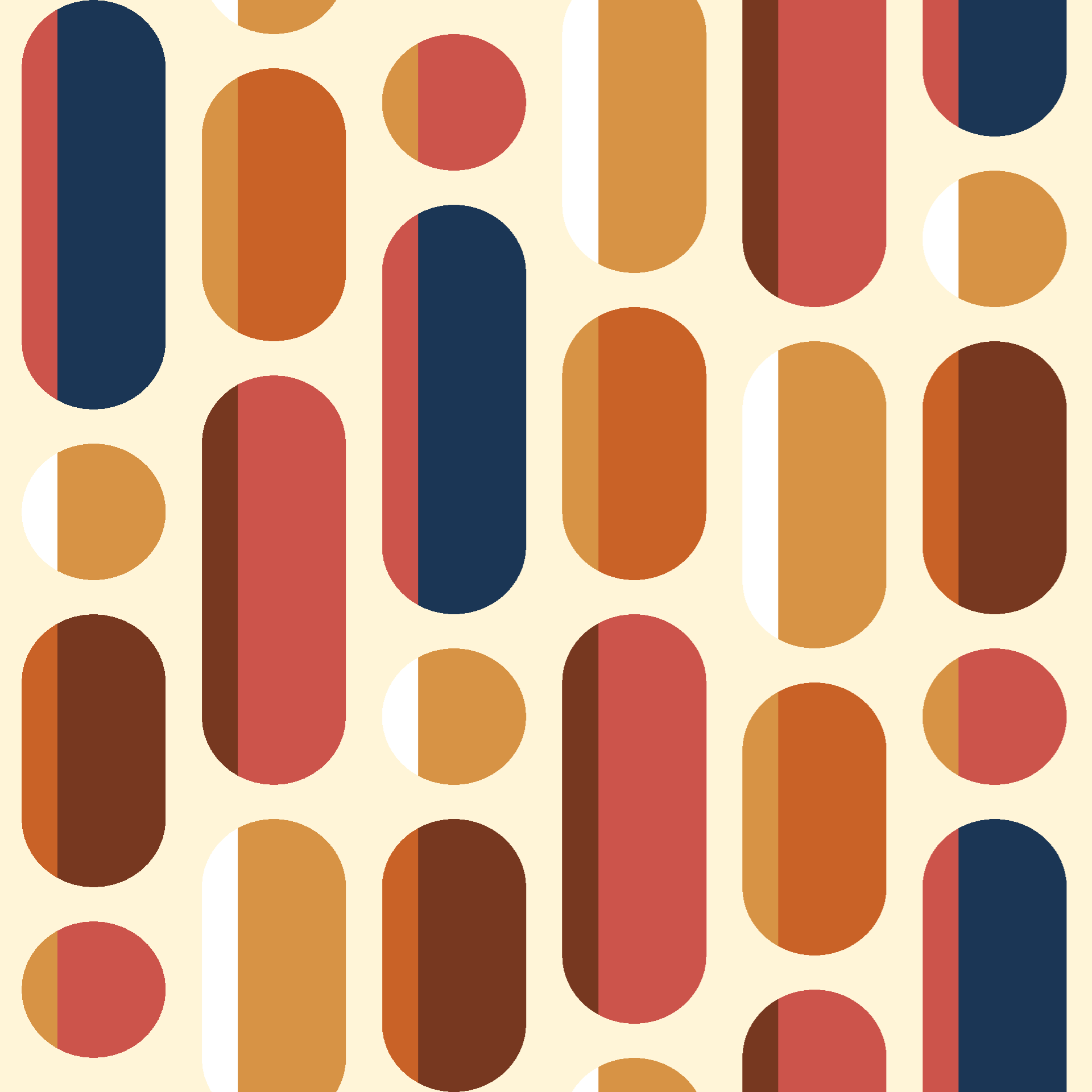 Retro Cascading Dashes and Dots Seamless Pattern in Navy & Rust | Free Geometric Surface Design