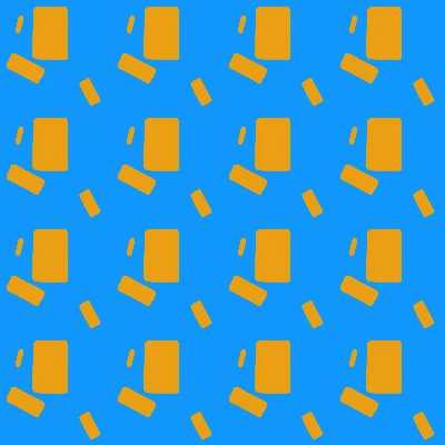 Pop Art Blue & Orange Jumbled Block Pattern