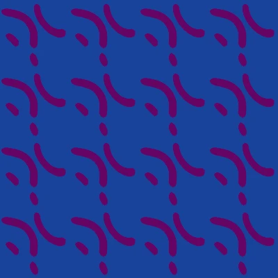 Pop Art Blue & Plum Dashes Pattern
