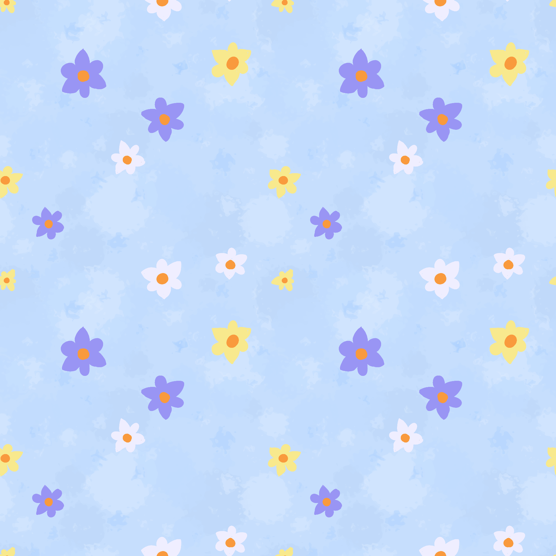 Winter Crocus Seamless Pattern