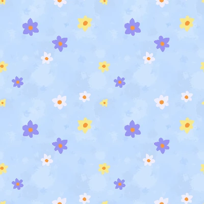 Winter Crocus Seamless Pattern