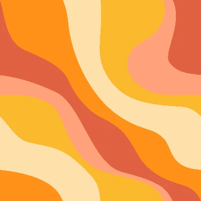 Retro Groovy Wave Seamless Pattern in Sunset & Peach | Free Geometric Surface Design
