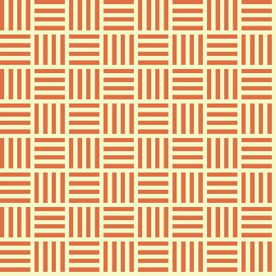 Retro Basketweave Checkers Seamless Pattern in Tangerine & Cream | Free Geometric Surface Design