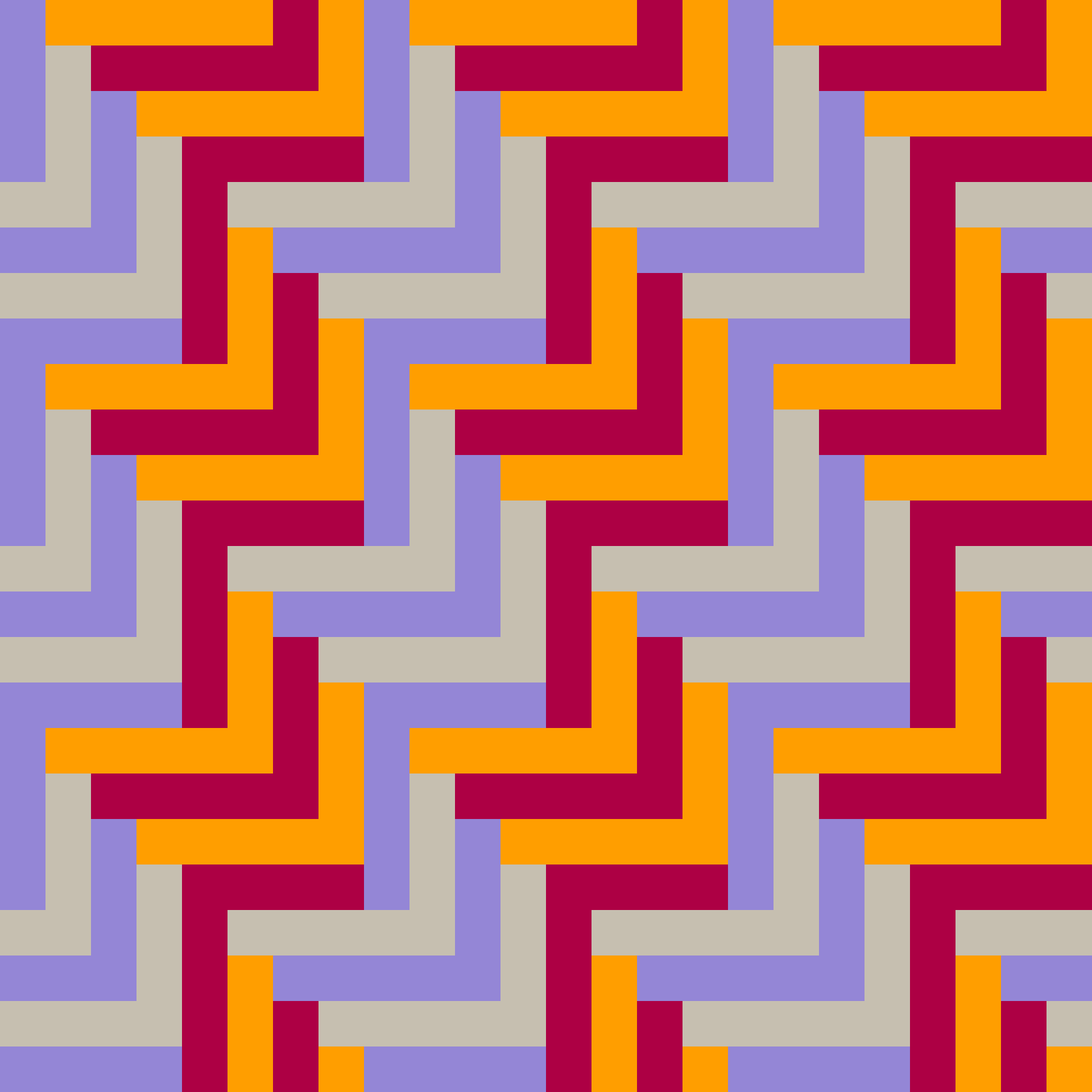 Retro Twill Weave Seamless Pattern in Saffron & Lavender