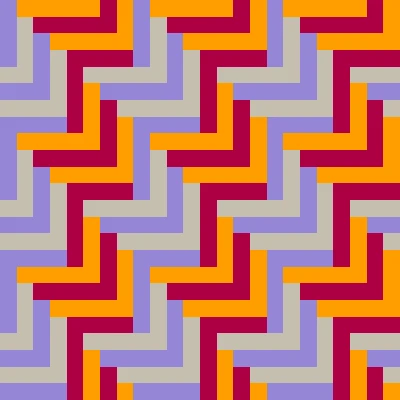 Retro Twill Weave Seamless Pattern in Saffron & Lavender