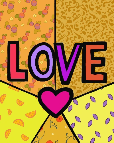 Pop Art LOVE Valentine's Day Poster