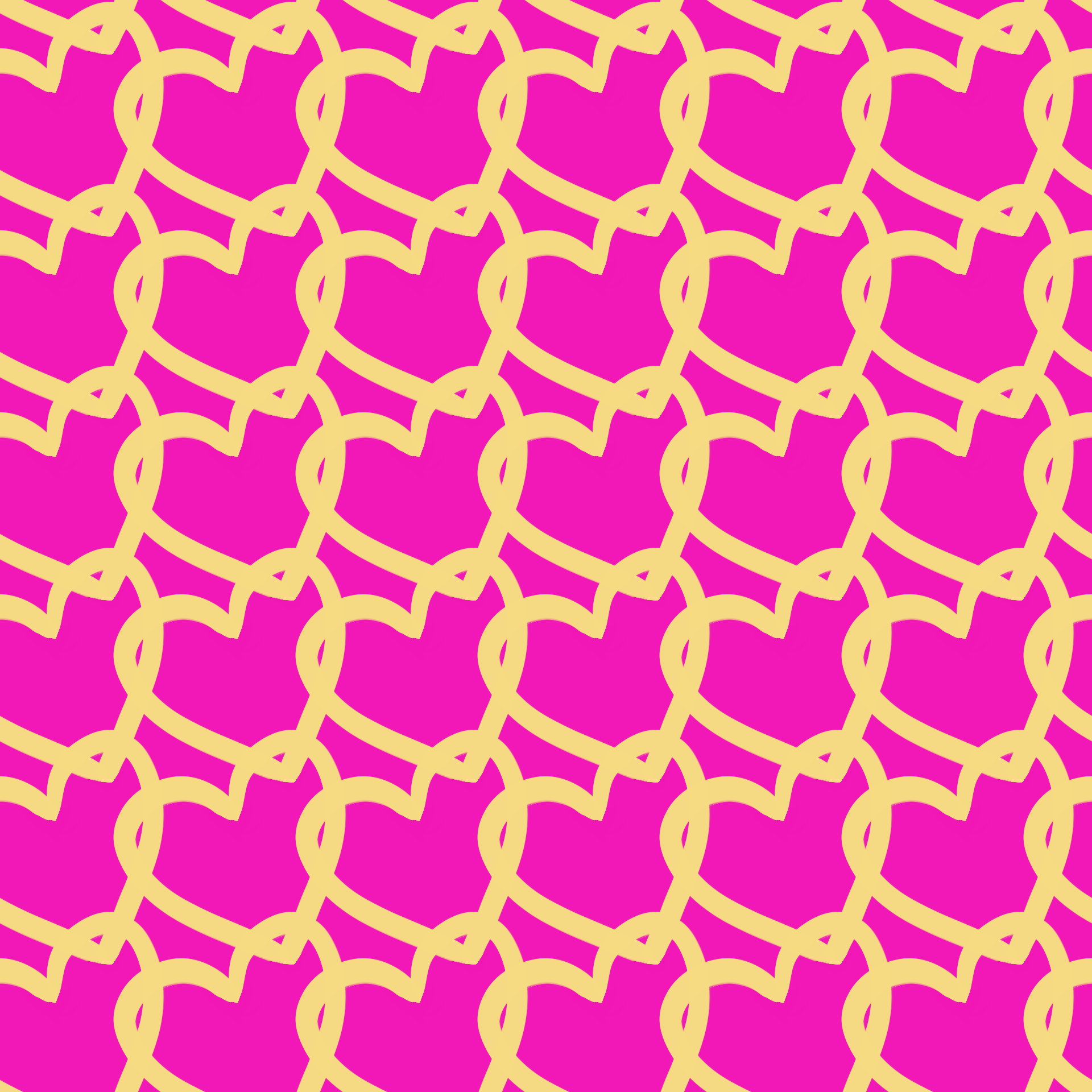 Pop Art Interlocking Hearts Pattern