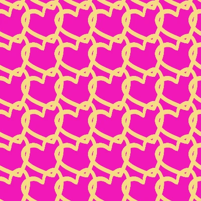 Pop Art Interlocking Hearts Pattern