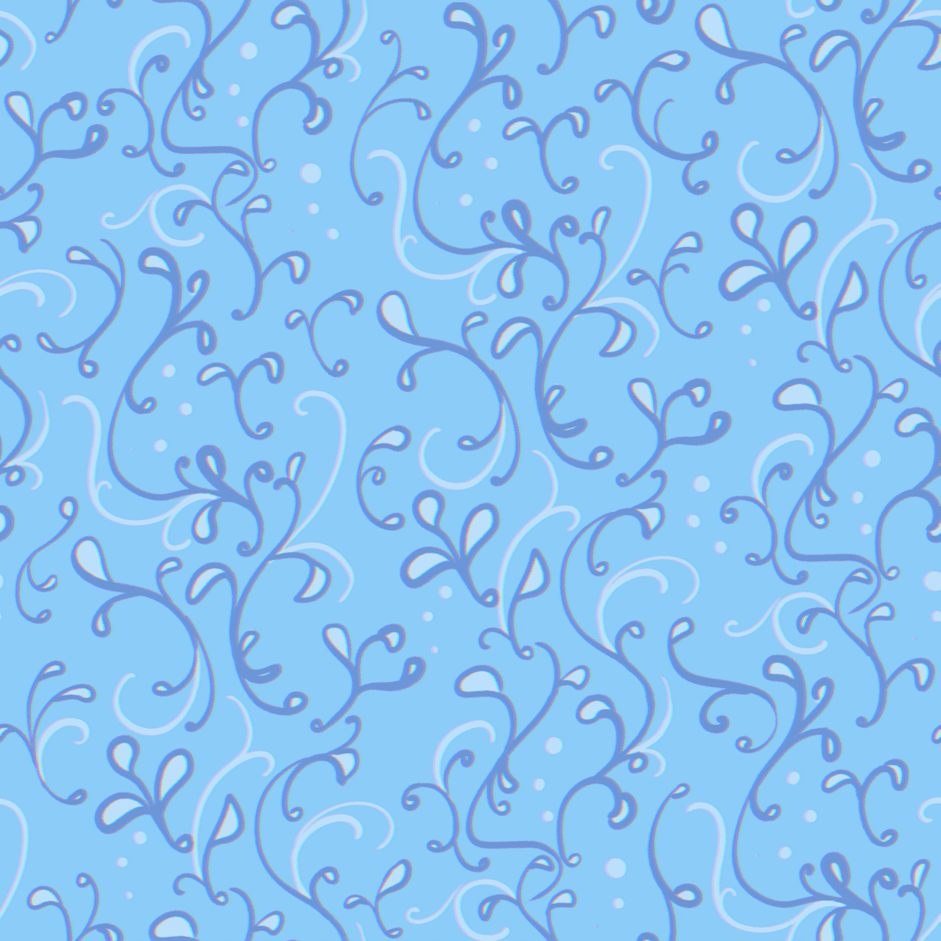 Seamless Winter Botanical Flourishes Pattern