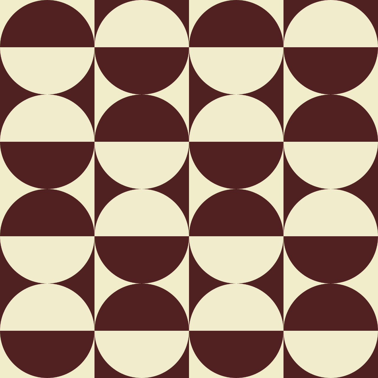 Retro Double Moon Alternative Bauhaus Tile Seamless Pattern