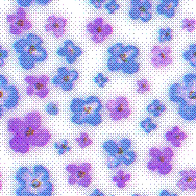 Dithered Watercolor Floral Pattern