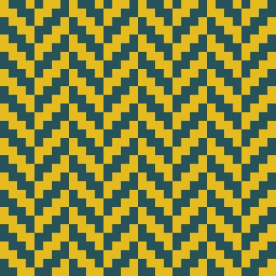 Retro Pixel Chevron Herringbone Seamless Pattern in Teal & Mustard | Free Geometric Surface Design