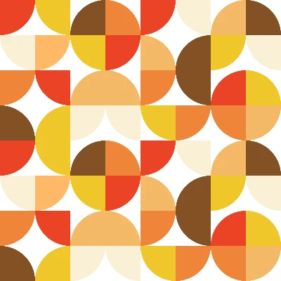 Retro Truchet Marzipan Gingerbread Tile Seamless Pattern