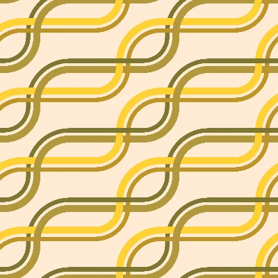 Retro Intertwined Strands Seamless Pattern in Mustard & Olive | Free Geometric Surface Design