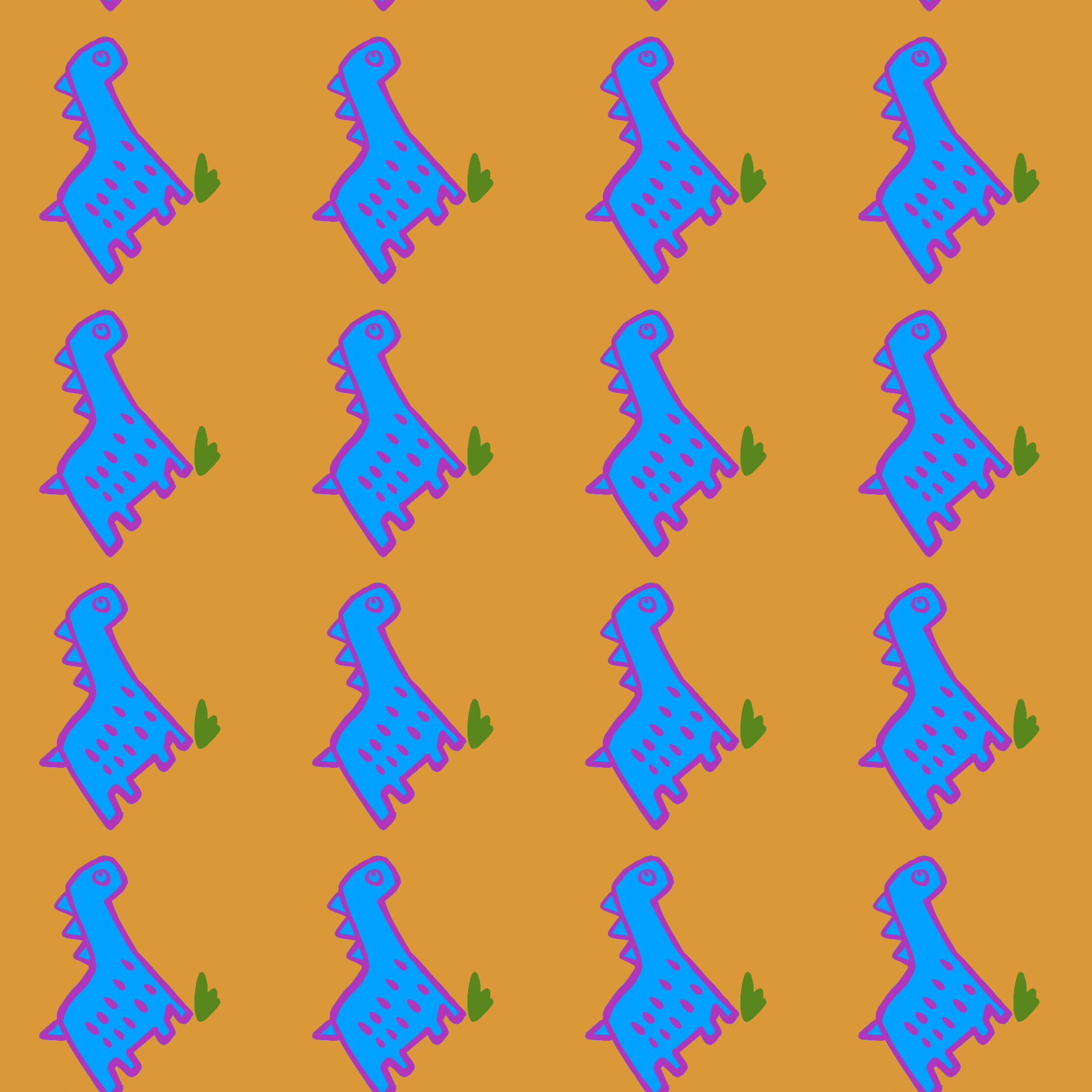 Pop Art Playful Dino Pattern