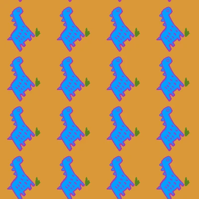 Pop Art Playful Dino Pattern