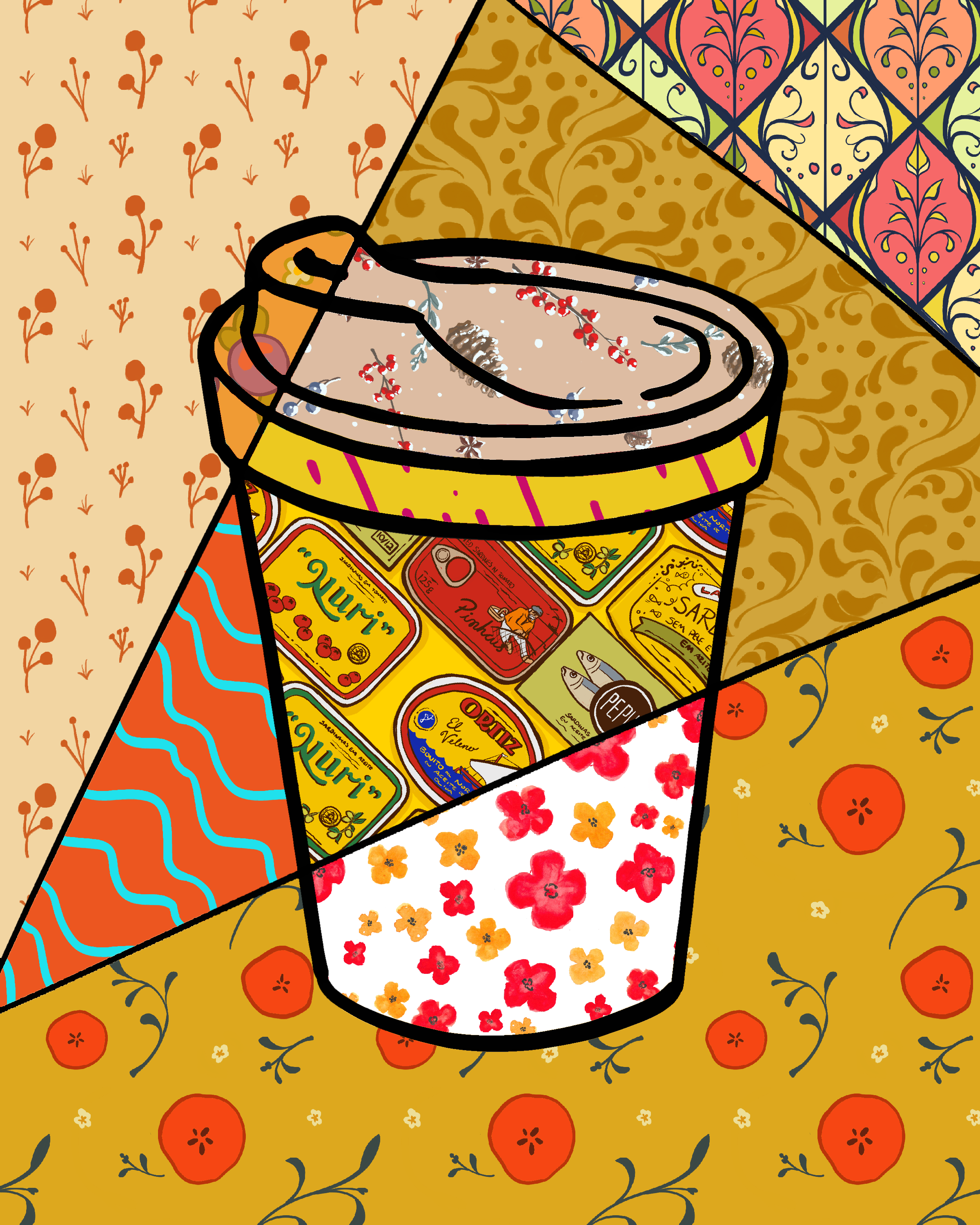 Pop Art Warm Coffee Cup Poster