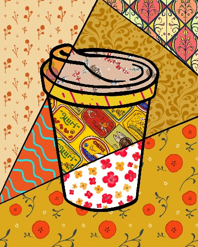 Pop Art Warm Coffee Cup Poster