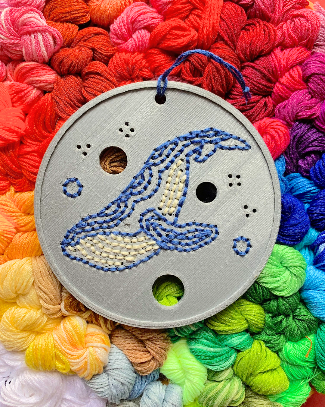 Majestic Whale: Embroidery STL Pattern Digital Download